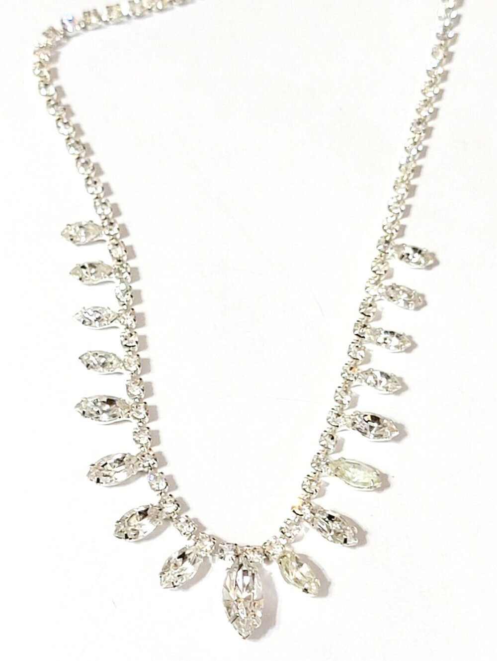 Sparkly Rhinestone Bib Necklace Wedding Special Occasion Glass Statement wh03-42